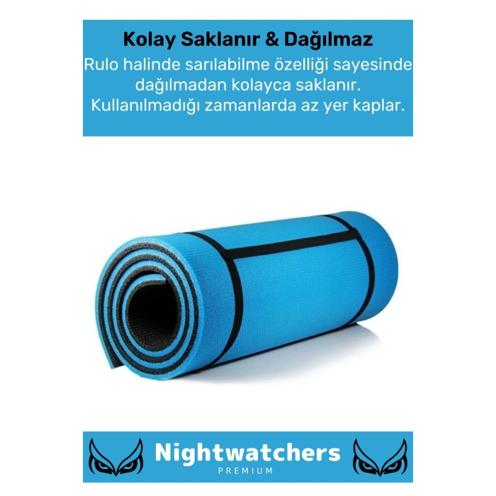 Premium Su Geçirmez Konforlu Taşıma Askılı Çift Taraflı Zemin Çadır Uyku Kamp Matı Yer Minderi 16mm