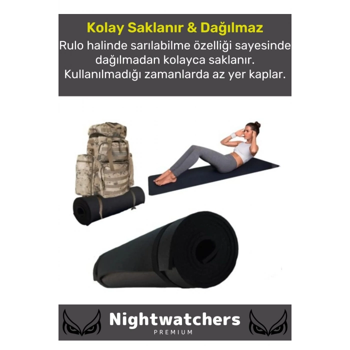 Premium Su Geçirmez Konforlu Taşıma Askılı Çift Taraflı Zemin Çadır Uyku Kamp Matı Yer Minderi 16mm