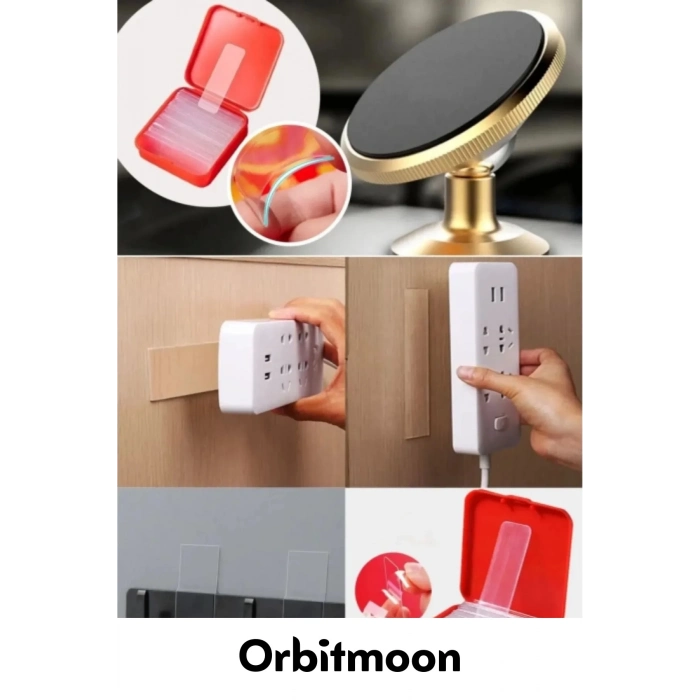 Premium Süper Güçlü Kolay Çıkarılabilir Yapışkan Çok Amaçlı 300 Parça Çift Taraflı Şeffaf Bant