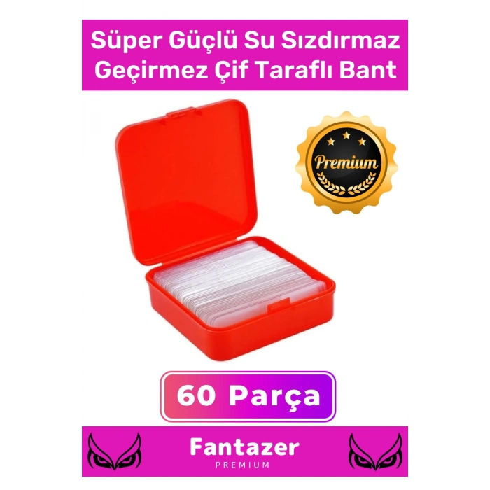 Premium Süper Güçlü Yapışkan Kolay Çıkarılabilir Çok Amaçlı 60 Parça Çift Taraflı Şeffaf Bant