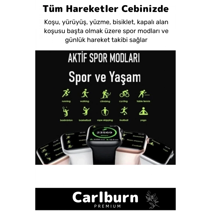 Premium T500 Plus Ips Ekran Spor Sağlık Sensörlü Ios Android Uyumlu Tansiyon Nabız Ölçer Akıllı Saat