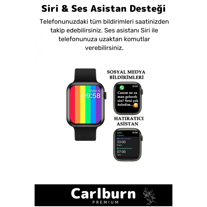 Premium T500 Plus Ips Ekran Spor Sağlık Sensörlü Ios Android Uyumlu Tansiyon Nabız Ölçer Akıllı Saat