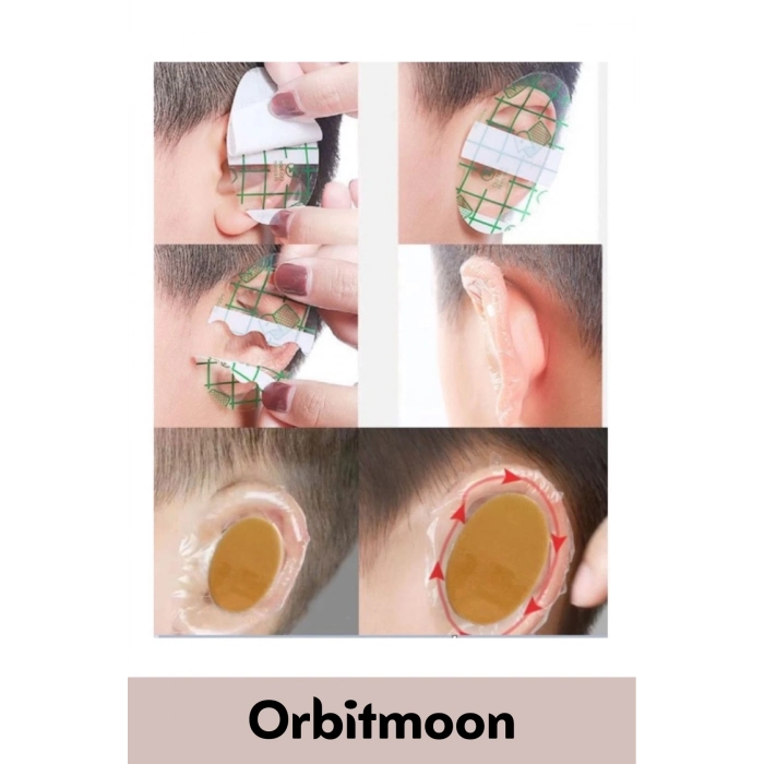 Premium Üretim Su Kaçırmaz Yumuşak Güvenli Bebek Banyo Kulak Koruyucu Şeffaf Bant 50 Adet