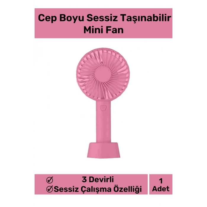 Premium Üretim Usb Şarjlı 3 Kademeli Sessiz Taşınabilir Mini Fan Pervaneli Soğutucu Küçük Vantilatör