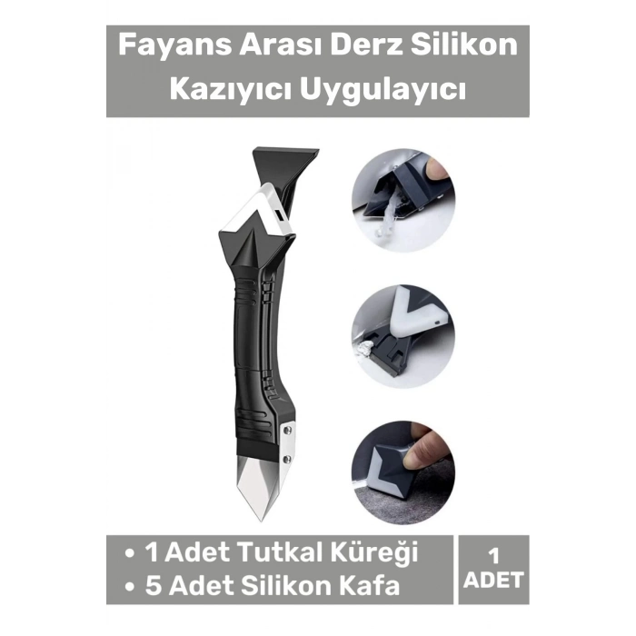Premium Ürün Fayans Banyo Mutfak Silikon Derz Kazıyıcı Sıyırıcı Uygulayıcı 3 in 1 Aparat