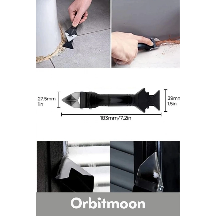 Premium Ürün Fayans Banyo Mutfak Silikon Derz Kazıyıcı Sıyırıcı Uygulayıcı 3 in 1 Aparat