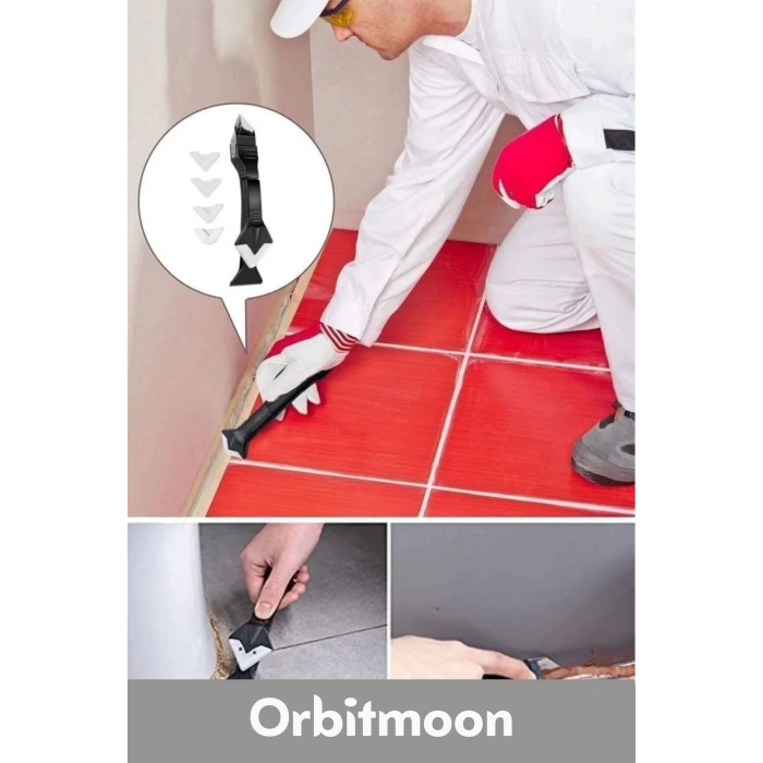 Premium Ürün Fayans Banyo Mutfak Silikon Derz Kazıyıcı Sıyırıcı Uygulayıcı 3 in 1 Aparat