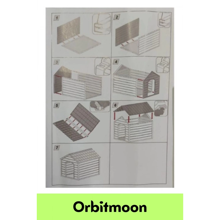 Premium Ürün Kolay Kurulum Portatif Taşınabilir Bahçe Ev Yazlık Demonte Evcil Hayvan Köpek Kulübesi