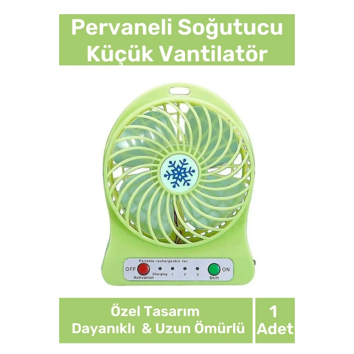 Premium Usb Şarjlı 3 Kademeli Sessiz Taşınabilir Mini Fan Pervaneli Soğutucu Küçük Vantilatör