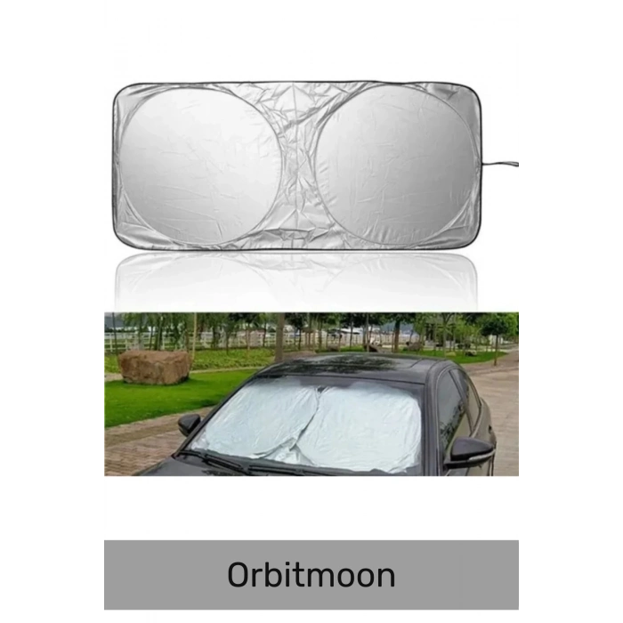 Premium UV Işık Engelleyici Dayanıklı Çift Katmanlı Katlanabilir Çantalı Ön Cam Araba Güneşliği