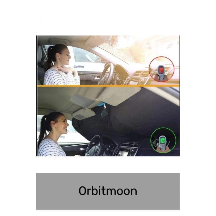 Premium UV Işık Engelleyici Dayanıklı Çift Katmanlı Katlanabilir Çantalı Ön Cam Araba Güneşliği