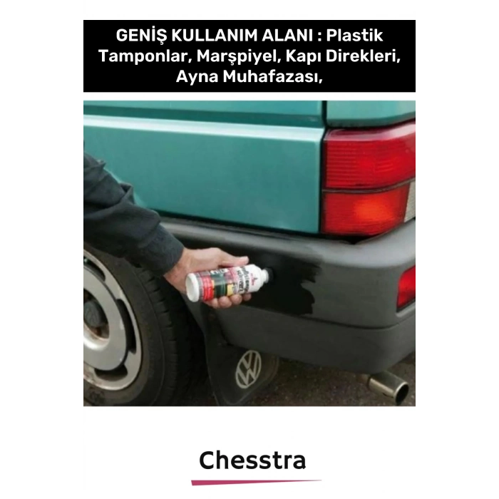 Premium Uzun Süre Suya Dayanıklı Eskimiş Kauçuk Yüzey Dış Plastik Aksam Siyah Tampon Boyası 2 Adet