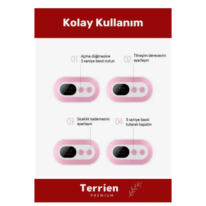 Premium Yeni Seri Dijital Bel Sırt Kas Karın Ağrı Sıcaklık Titreşim Ayarı Masaj Özellik Adet Kemeri