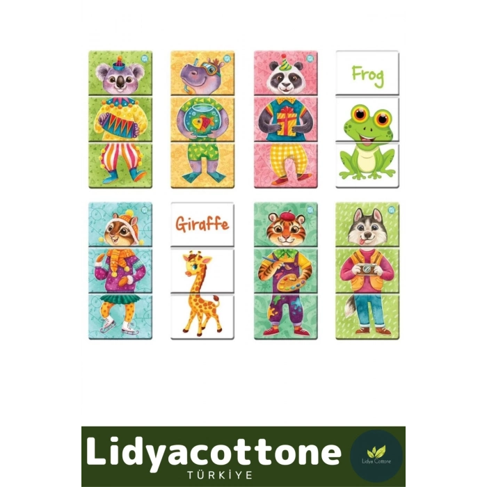 Premium Zeka Geliştirici Çocuk El Göz Koordinasyonu Animals Mix & Match Karıştır Eşleştir Eğlen