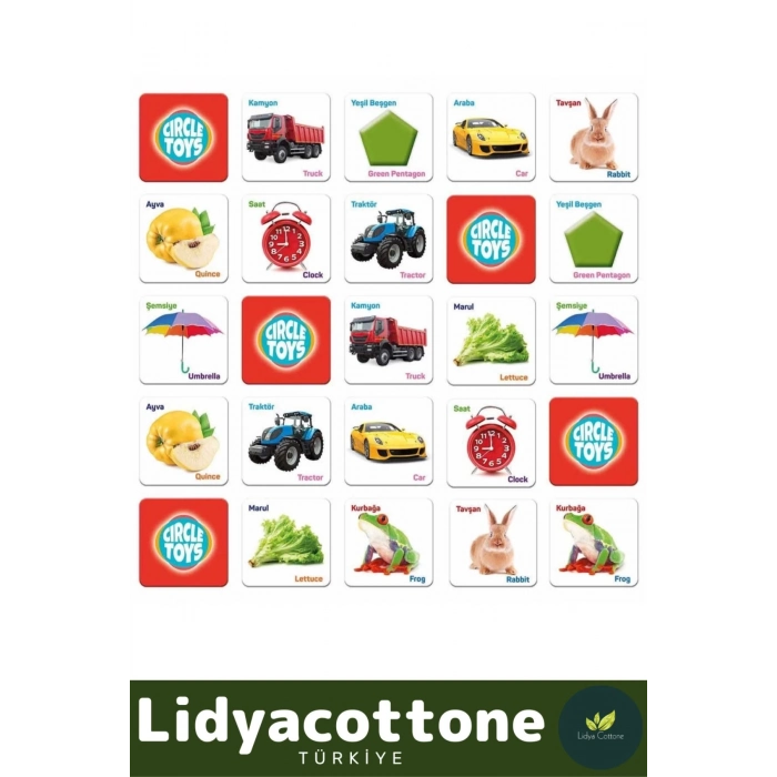 Premium Zeka Geliştirici Eğitici Çocuk El Göz Koordinasyonu Match Up Eşleşirme Oyunu 140 Parça