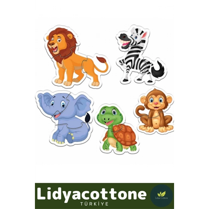 Premium Zeka Geliştirici Eğitici Öğretici Çocuk El Göz Koordinasyonu Baby Puzzle Orman Hayvanları