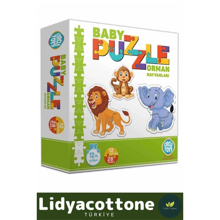 Premium Zeka Geliştirici Eğitici Öğretici Çocuk El Göz Koordinasyonu Baby Puzzle Orman Hayvanları