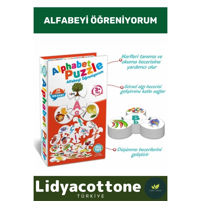 Premium Zeka Geliştirici EğiticiÇocuk El Göz Koordinasyonu Matematik Sayı Rakam Alfabe Puzzle