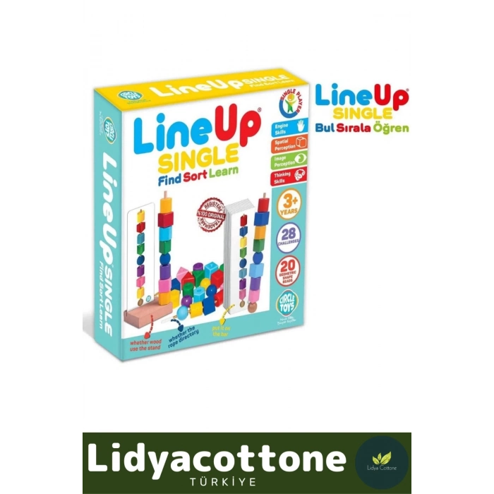 Premium Zeka Geliştirici Motor Becerileri Görsel Algı Geliştirir Lineup Sıngle Bul Sırala Öğren