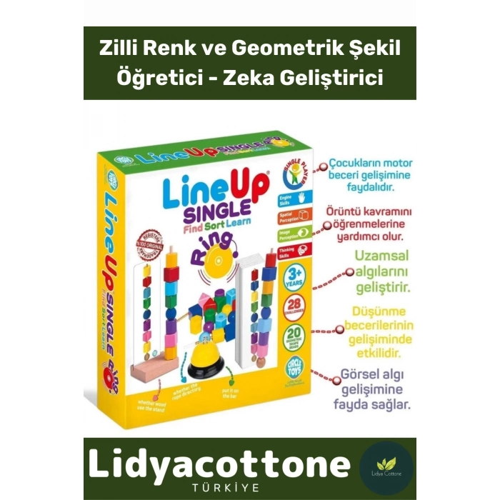 Premium Zeka Geliştirici Öğretici Lineup Single Ring Bul Sırala Ögren Tek Oyuncu Zilli Oyun