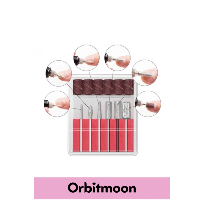 Profesyonel Seri 9v Elektrikli 6 Başlıklı Bakım Törpü Tırnak Ayak Nasır Mantar Manikür Pedikür Seti