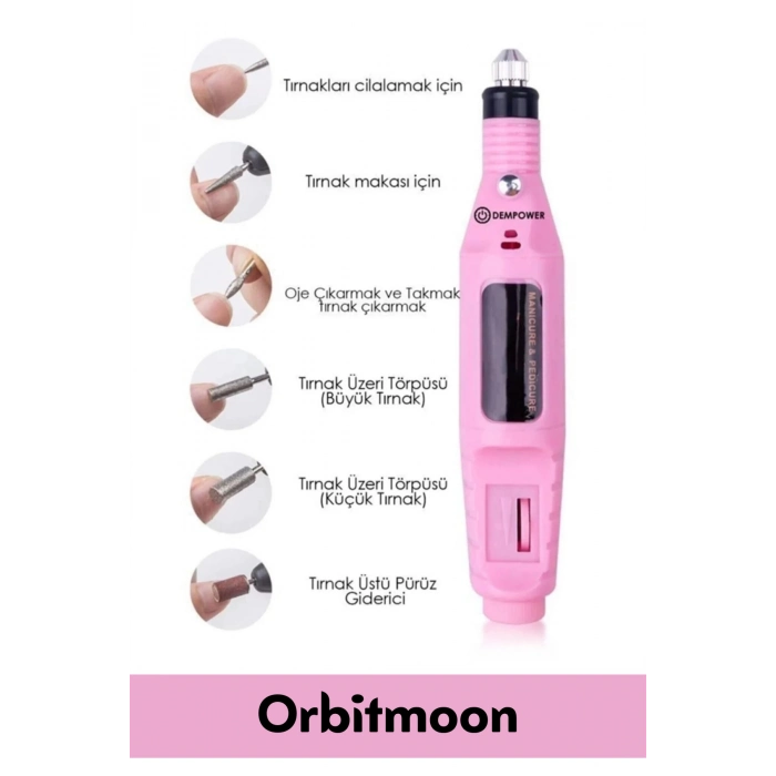 Profesyonel Seri 9v Elektrikli 6 Başlıklı Bakım Törpü Tırnak Ayak Nasır Mantar Manikür Pedikür Seti