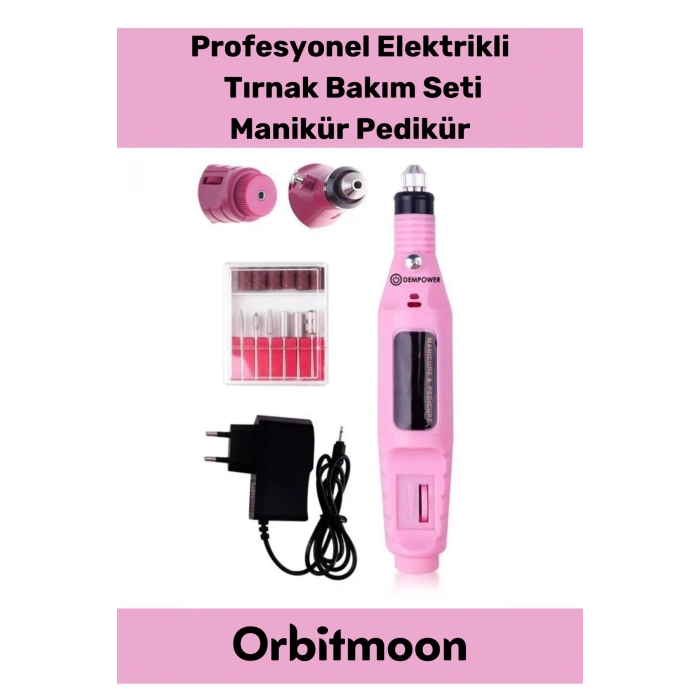 Profesyonel Seri 9v Elektrikli 6 Başlıklı Bakım Törpü Tırnak Ayak Nasır Mantar Manikür Pedikür Seti
