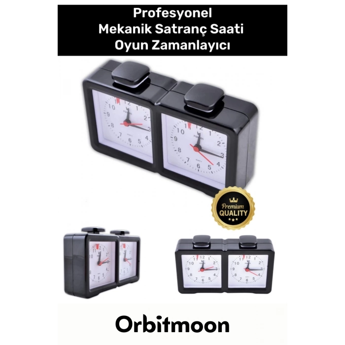 Profesyonel Taşınabilir Analog Pilli Bonus Turnuva Mekanik Satranç Saati Oyun Zamanlayıcı