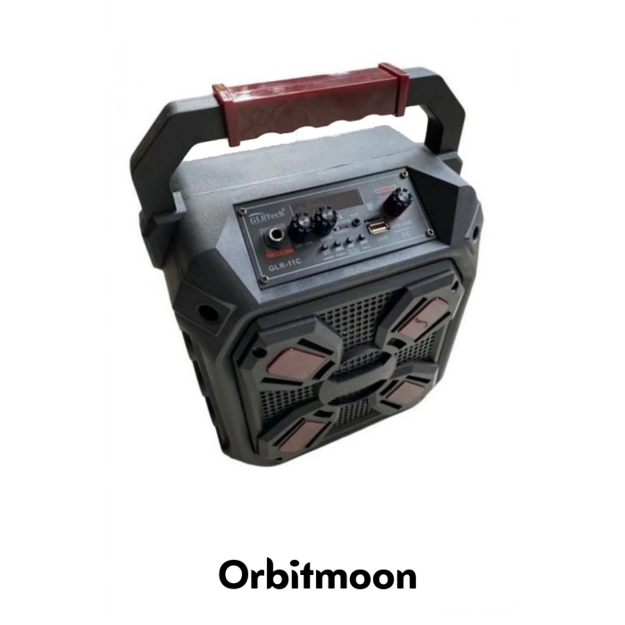 Profesyonel Yüksek Ses Aux Usb Hafıza Kart Girişli Kablosuz Hoparlör Mikrofon Siyah Karaoke Box