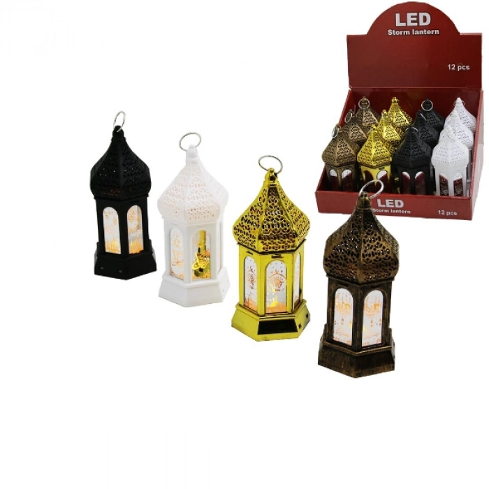 #Lamba Ramazan Temalı Büyük Kapalı Manevi Atmosfer LED Aydınlatma Dekoratif Altıgen Kubbe LED Lamba