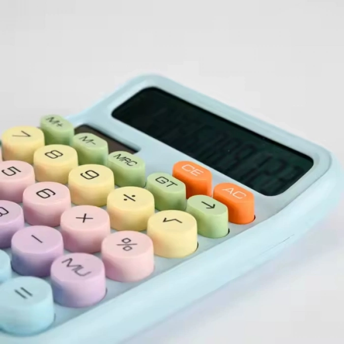 #HesapMakinesi Estetik Fonksiyonel Büyük Ekran Hızlı Hesaplama Pastel Tuşlu Renkli Hesap Makinesi