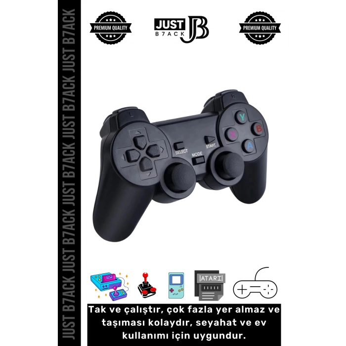 #RetroAtari 20000 Oyunlu 4K Çözünürlük 2.4g Uyumlu Kablosuz Çift Kollu Game Stick Atari Oyun Konsolu