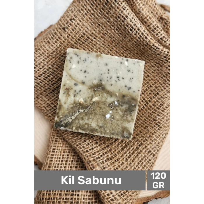 #sabun %100 Doğal Güzel Kokulu El Yüz Saç Cilt Vücut Orijinal Bitkisel Kil Sabunu 120g - 1 Adet