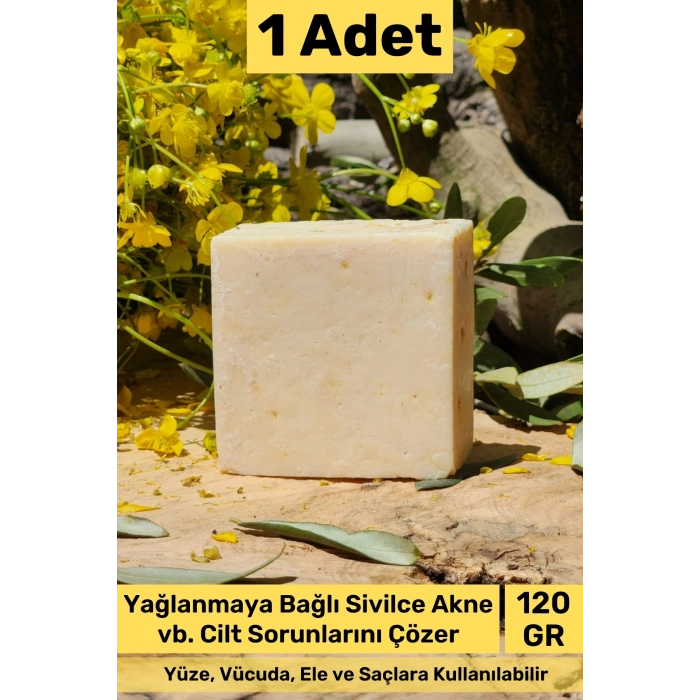 #sabun %100 Doğal Güzel Kokulu El Yüz Saç Cilt Vücut Orijinal Bitkisel Limon Sabunu 120g - 1 Adet