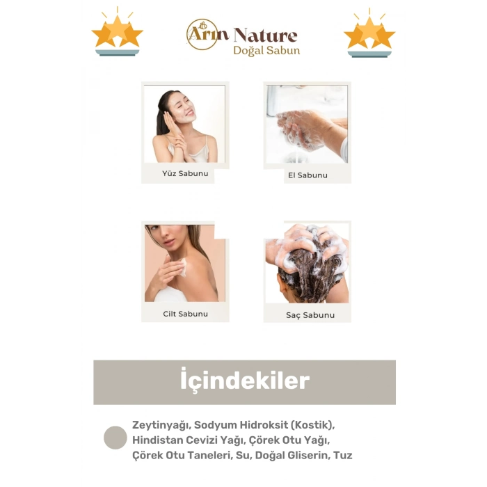 #sabun %100 Doğal Güzel Kokulu El Yüz Saç Cilt Vücut Orijinal Çörek Otlu Sabunu 120g - 8 Adet