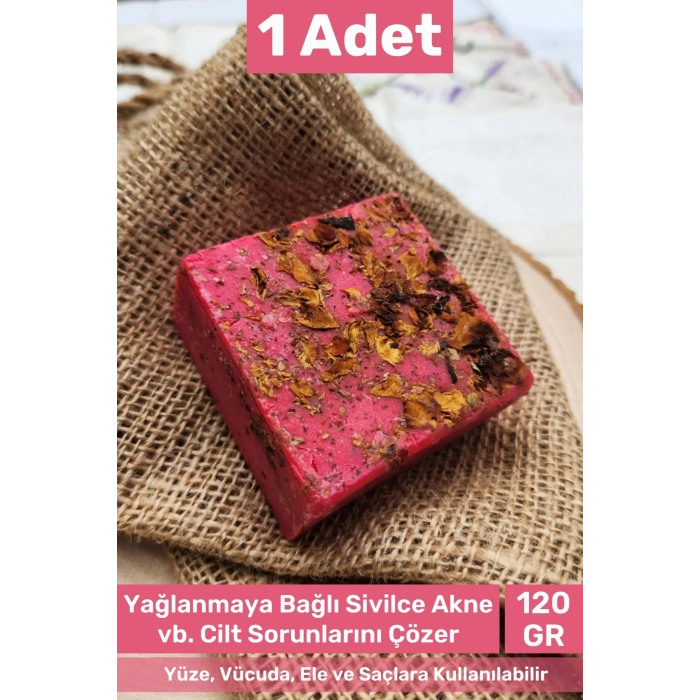 #sabun %100 Doğal Güzel Kokulu El Yüz Saç Cilt Vücut Orijinal Gül Sabunu 120g - 1 Adet