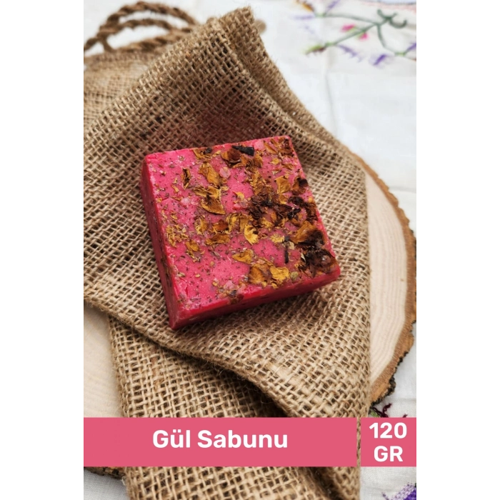 #sabun %100 Doğal Güzel Kokulu El Yüz Saç Cilt Vücut Orijinal Gül Sabunu 120g - 10 Adet