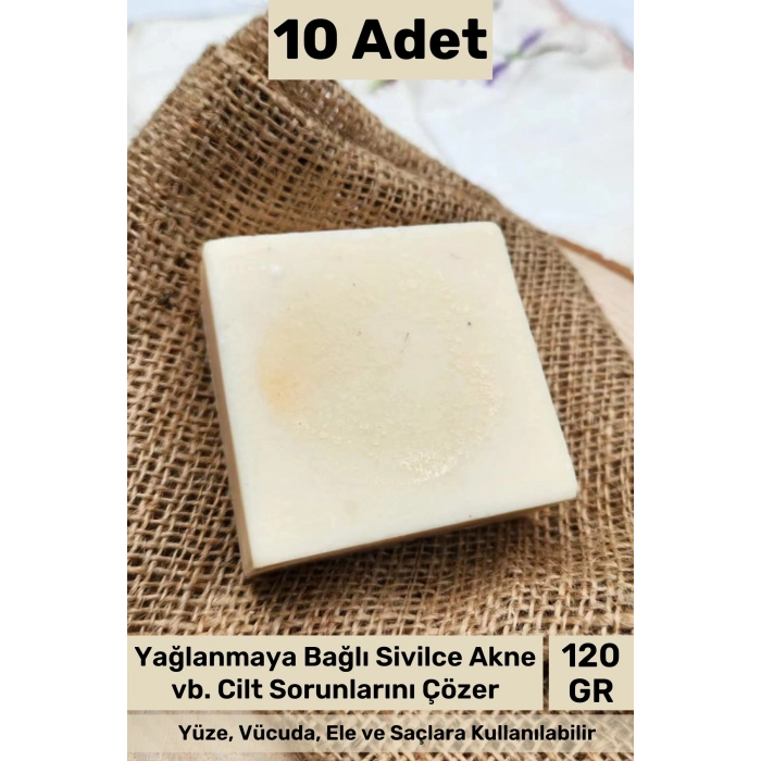 #sabun %100 Doğal Güzel Kokulu El Yüz Saç Cilt Vücut Orijinal Keçi Sütlü Sabunu 120g - 10 Adet