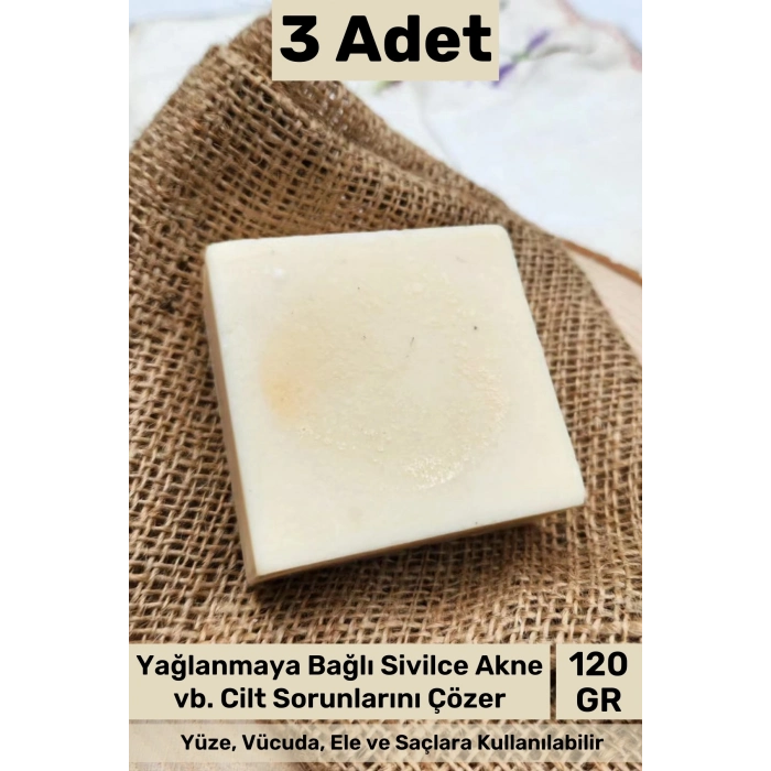 #sabun %100 Doğal Güzel Kokulu El Yüz Saç Cilt Vücut Orijinal Keçi Sütlü Sabunu 120g - 3 Adet