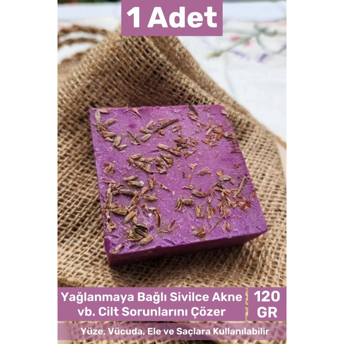 #sabun %100 Doğal Güzel Kokulu El Yüz Saç Cilt Vücut Orijinal Lavanta Sabunu 120g - 1 Adet