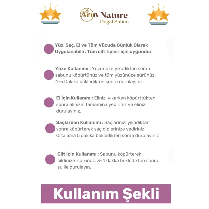 #sabun %100 Doğal Güzel Kokulu El Yüz Saç Cilt Vücut Orijinal Lavanta Sabunu 120g - 3 Adet