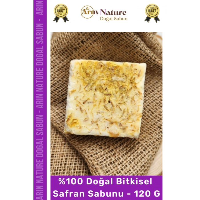 #safran %100 Doğal Güzel Kokulu El Yüz Saç Vücut Orijinal Bitkisel Safran Sabunu 120g - 6 Adet
