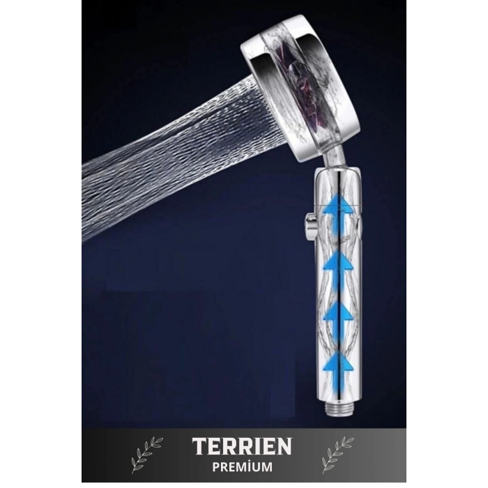 Sağlam Kopmaz Paslanmaz Turbo Duş Başlığı Basınçlı Ayarlanabilir Su Tasarrufu Hortum Mafsal Seti