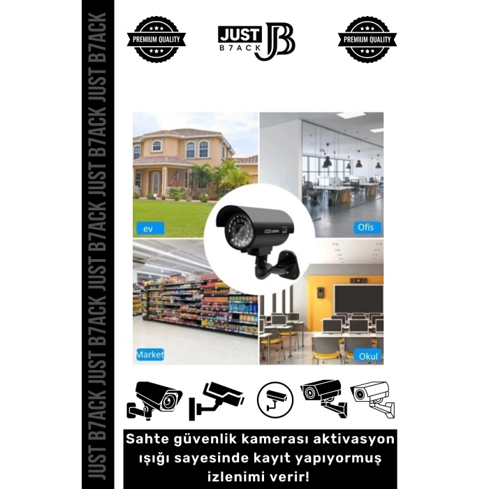 #SahteKamera Ev Ofis İş Yeri Bahçe Gece Görüşlü Pilli Ledli Caydırıcı Güvenlik Kamerası 3 Adet