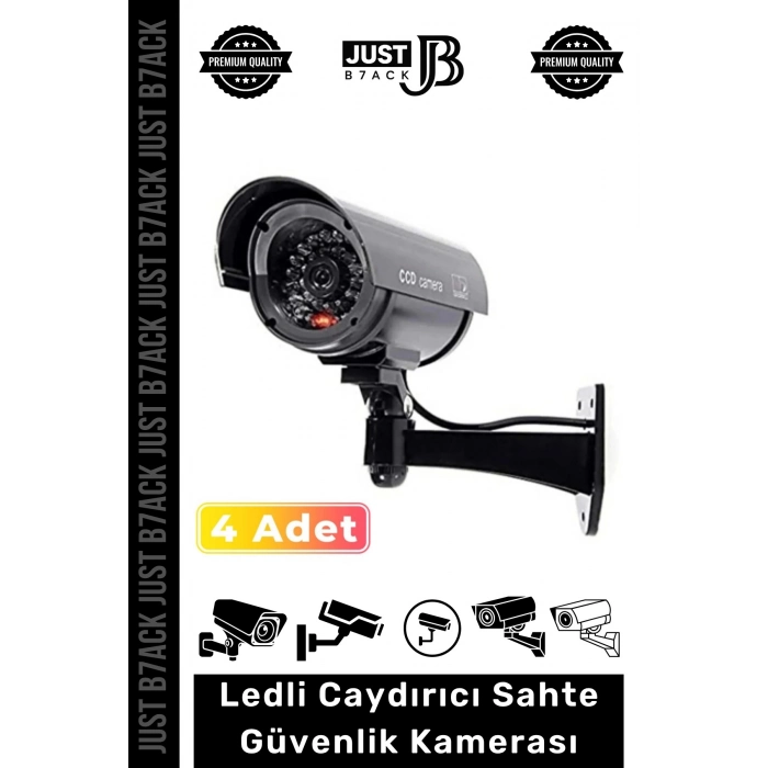 #SahteKamera Ev Ofis İş Yeri Bahçe Gece Görüşlü Pilli Ledli Caydırıcı Güvenlik Kamerası 4 Adet