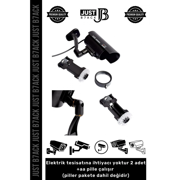 #SahteKamera Ev Ofis İş Yeri Bahçe Gece Görüşlü Pilli Ledli Caydırıcı Güvenlik Kamerası 4 Adet