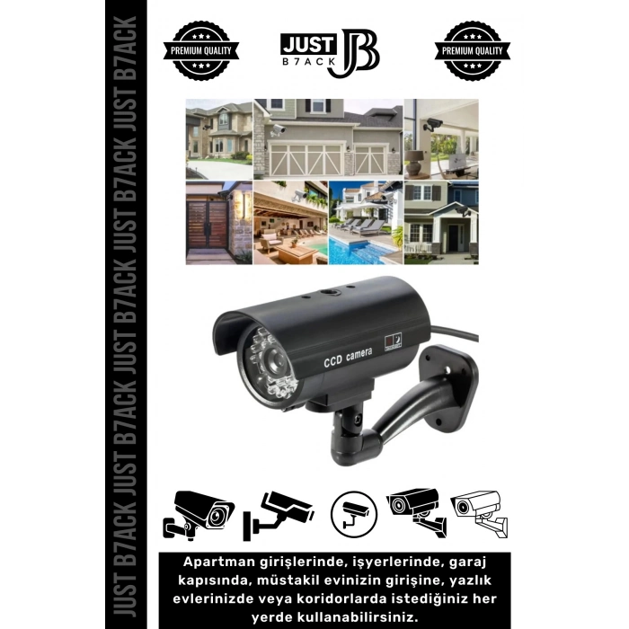 #SahteKamera Ev Ofis İş Yeri Bahçe Gece Görüşlü Pilli Ledli Caydırıcı Güvenlik Kamerası 4 Adet