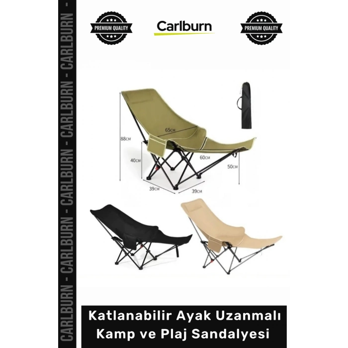 #Sandalye Konforlu Ergonomik Katlanabilir Ayak Uzanmalı Kamp Plaj Sandalyesi Taşıma Çantalı