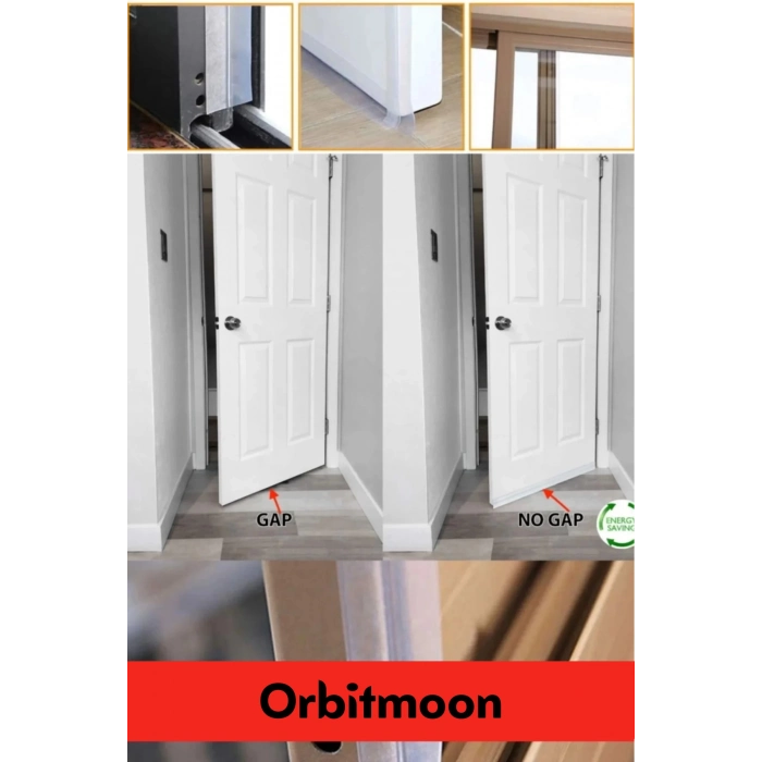 Ses Böcek Toz Önleyici Rüzgar Kesici Kapı Pencere Isı Izolasyon Yalıtım Şeffaf Şerit Bant 5mt 5 Adet