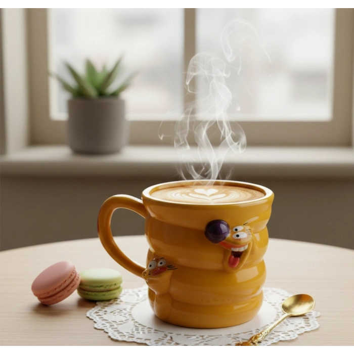 #Kupa Seramik Bardak Figürlü Şirin Koleksiyon Sevgili Arkadaş Tematik Hediyelik Sevimli Hayvan Kupa